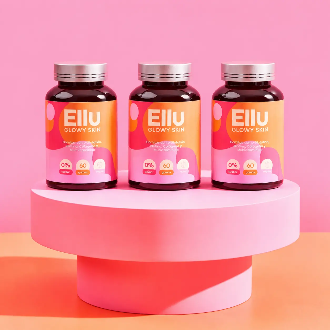 Trio de Gomitas con L-Glutatión, Biotina, Colágeno y Multivitamínico